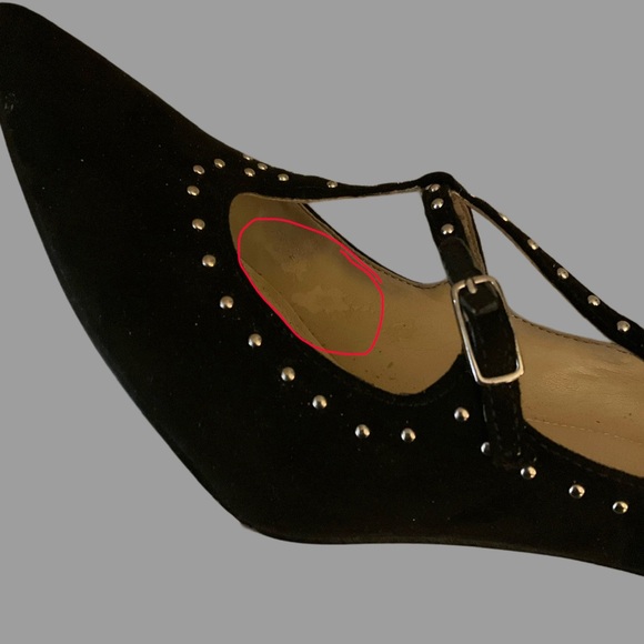 Marc Fisher Elegant Black Fabric Studded Women's Shoes - Picture 6 of 7